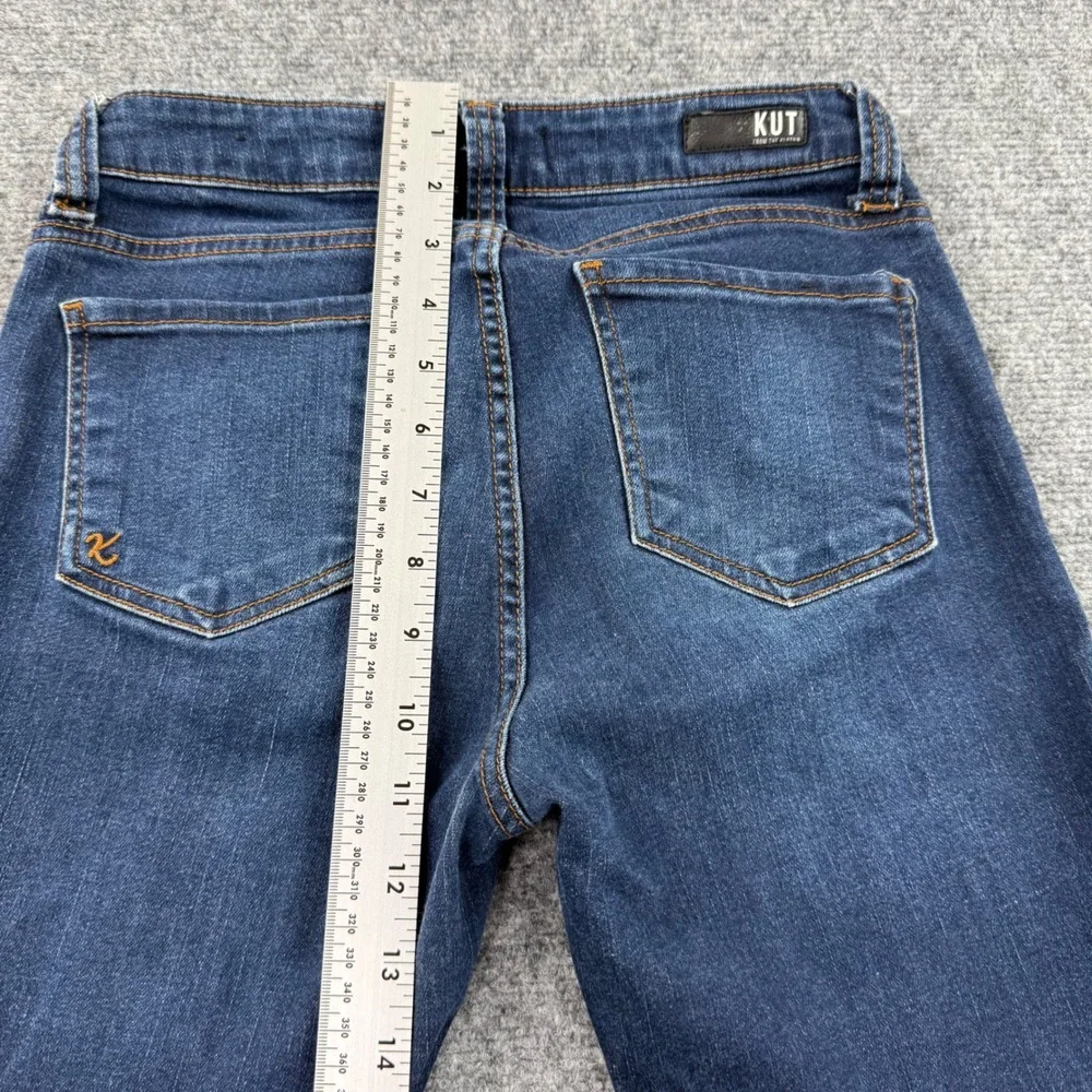 KUT from the Kloth Connie Jeans Size 2 Ankle Skinny Dark Wash Zip Ankle  Women's